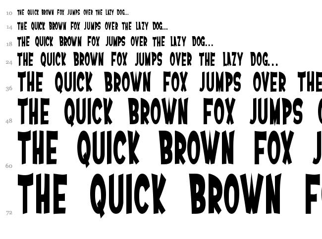 SF Ferretopia font waterfall